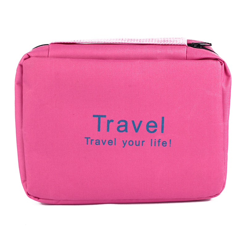фото Складной дорожный органайзер для путешествий и поездок travel wash bag tg0005 розовый baziator