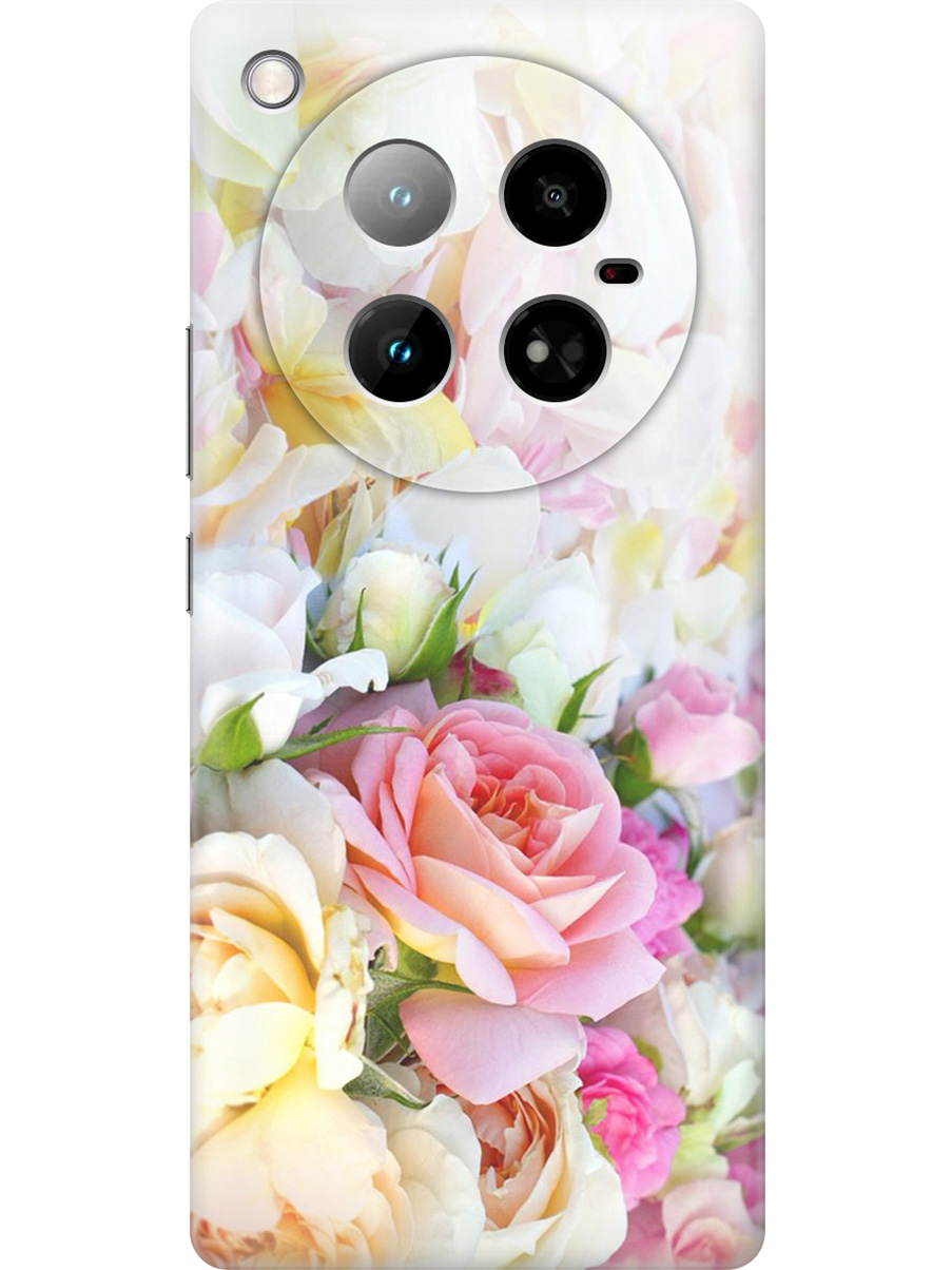 

Силиконовый чехол на Infinix Zero 40 4G с принтом "Нежные розы", Прозрачный;белый;желтый;розовый, 786722321