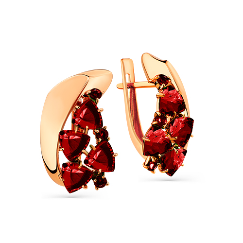 

Серьги из красного золота Magic Stones 02-3-312-0300-010, гранат, 02-3-312-0300-010