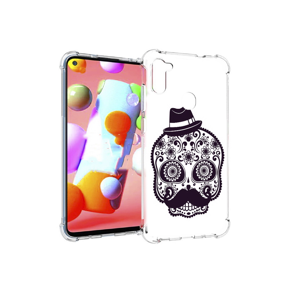 

Чехол MyPads Tocco для Samsung Galaxy M11 разрисованный скелет (PT147121.487.575), Прозрачный, Tocco