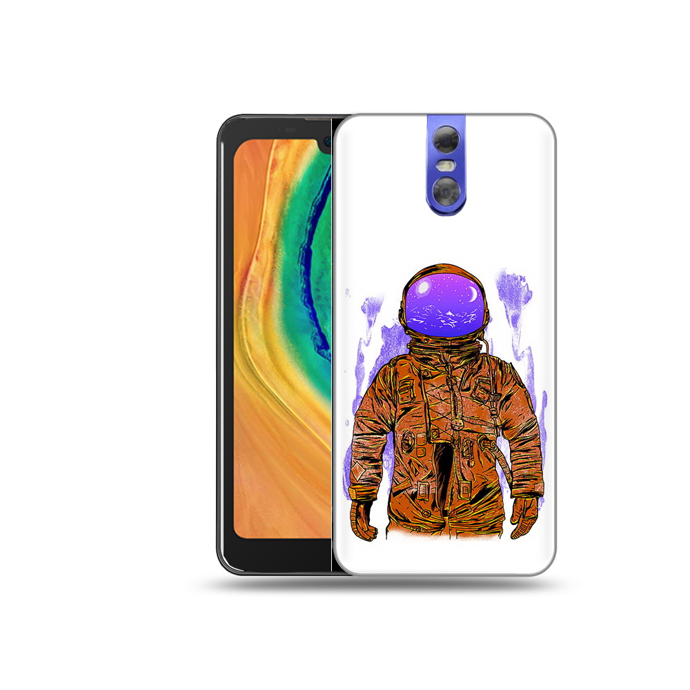 

Чехол MyPads Tocco для Doogee BL7000 нарисованный мужчина в скафандре, Прозрачный, Tocco