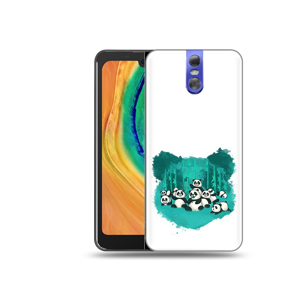 

Чехол MyPads Tocco для Doogee BL7000 нарисованные панды, Прозрачный, Tocco