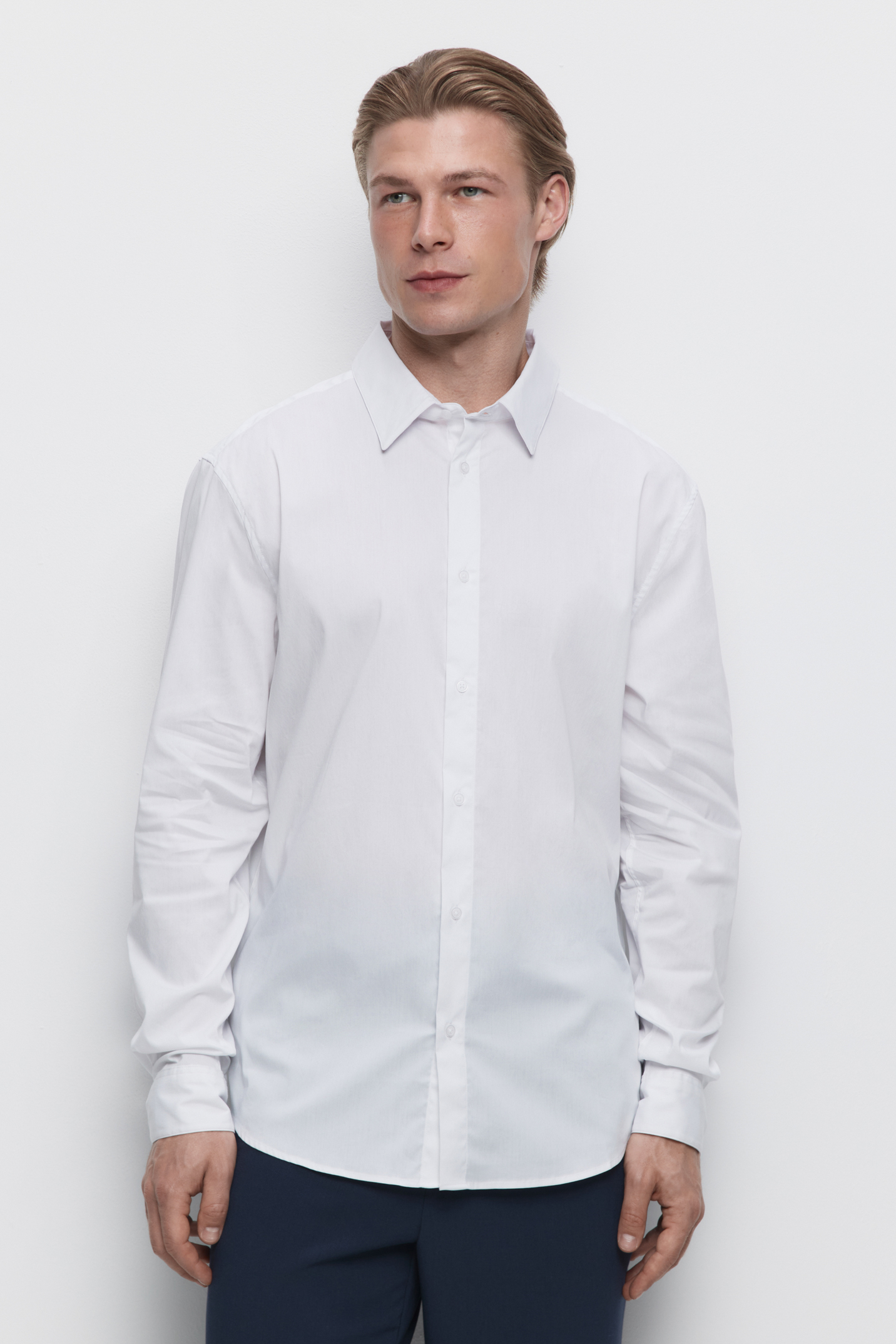 Рубашка мужская Befree ManSuperSlimShirt1-1 белая M