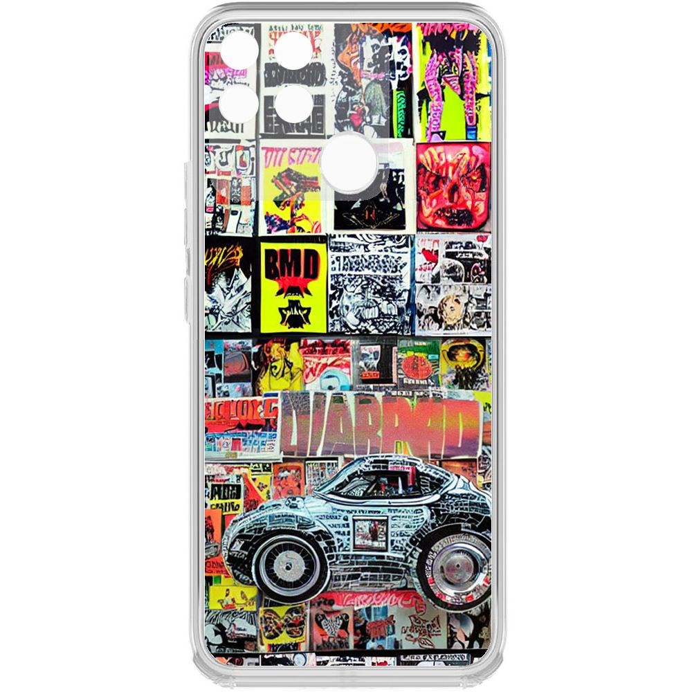 

Чехол-накладка Krutoff Clear Case Автопамфлет для Realme Narzo 50A