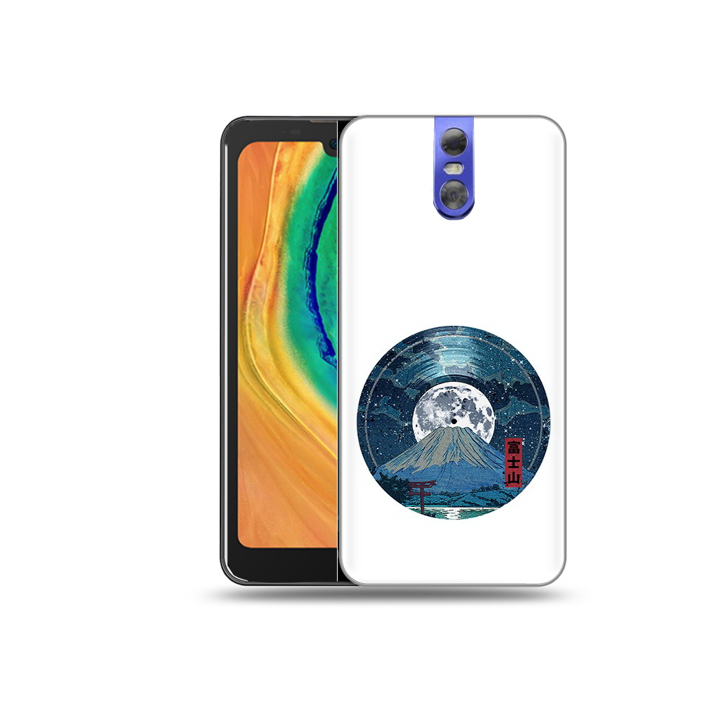 

Чехол MyPads Tocco для Doogee BL7000 нарисованная виниловая гора с луной, Прозрачный, Tocco