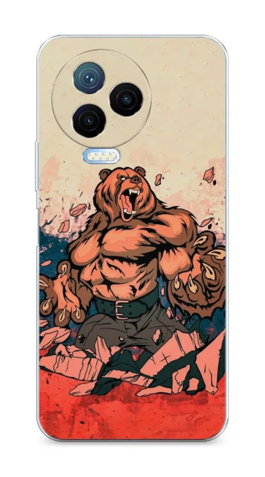 

Силиконовый чехол Awog "Медведь с флагом РФ" для Infinix Note 12 Pro 4G, Разноцветный, 3102250-2