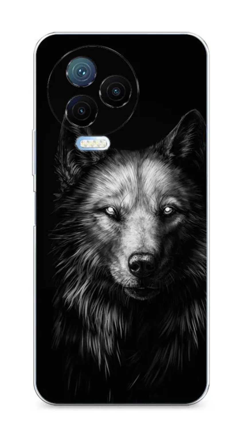 

Силиконовый чехол Awog "Волк черно белый" для Infinix Note 12 Pro 4G, Черный, 3102250-1