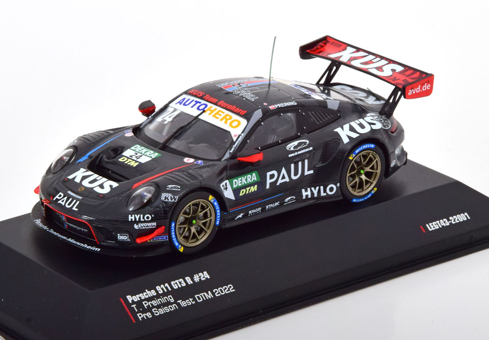 

Модель коллекционная IXO Porsche 911 GT3 r no 24 dtm pre saison test 2022, Черный