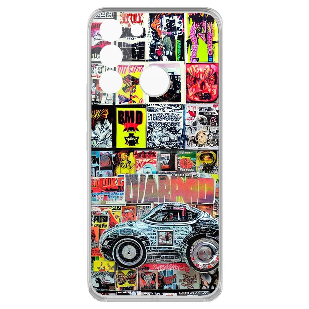 

Чехол-накладка Krutoff Clear Case Автопамфлет для TECNO POP 5 LTE, Прозрачный