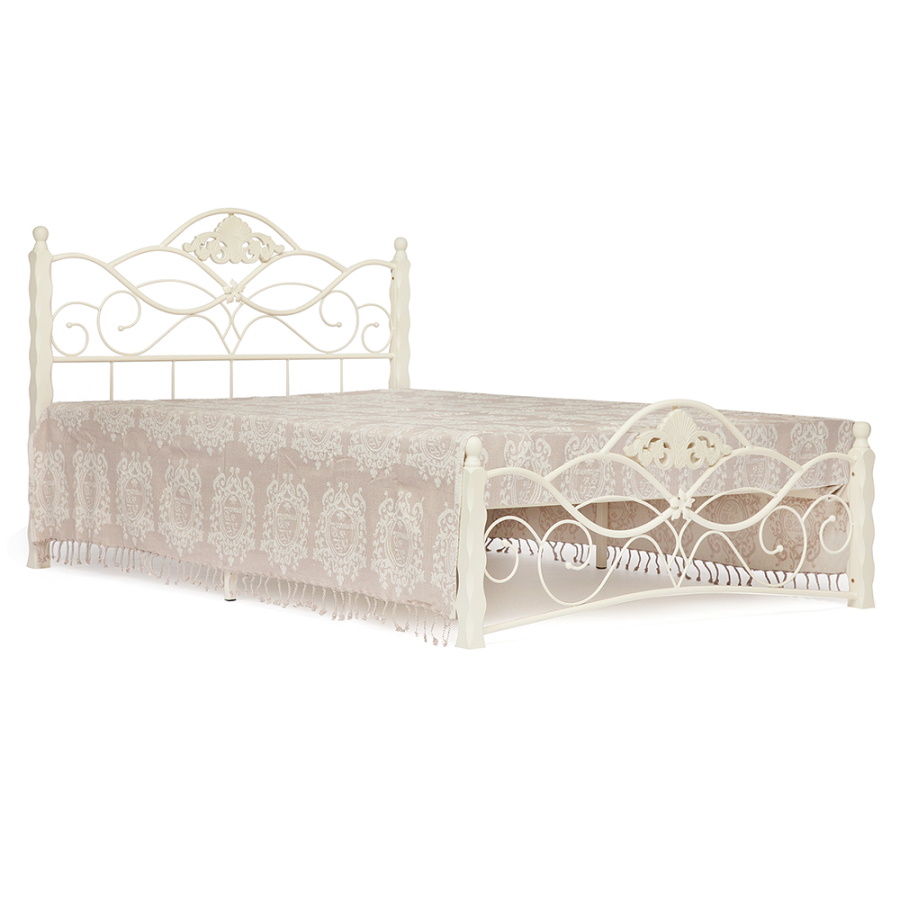 

Кровать Canzona 140 х 200 (Double bed), Белый (butter white) (металлические ламели)