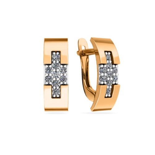 

Серьги из красного золота Санис 01-216785., фианит, 01-216785.