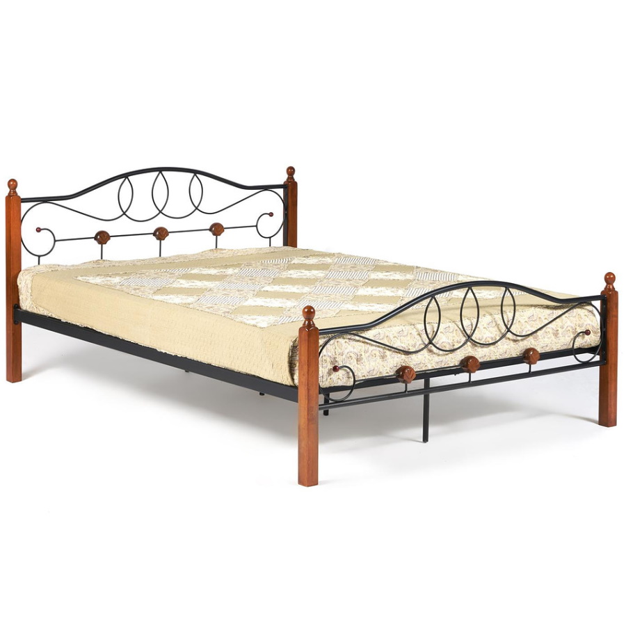 

Кровать AT 822 Double Bed Size, 140*200 см (металлические ламели), Коричневый;черный