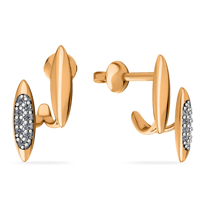 

Серьги из красного золота Санис 01-216737, фианит, 01-216737