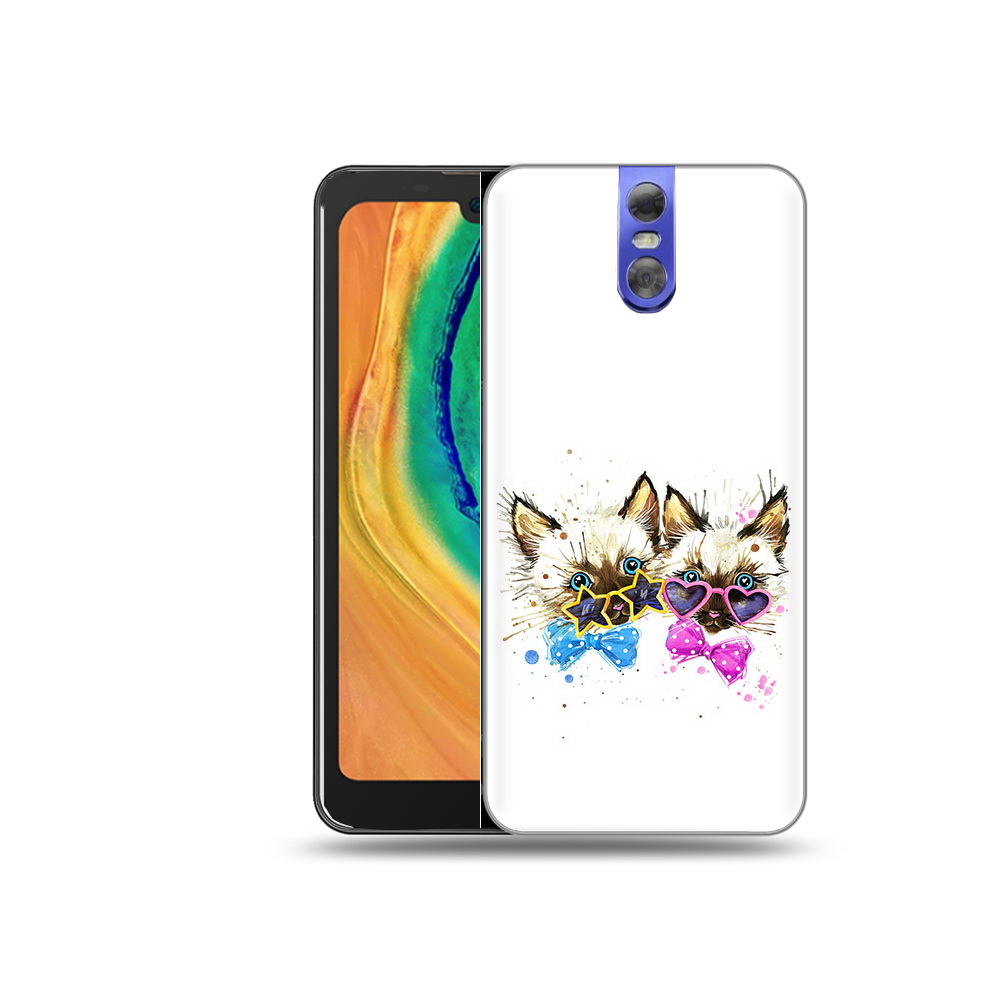 

Чехол MyPads Tocco для Doogee BL7000 милые котята, Прозрачный, Tocco
