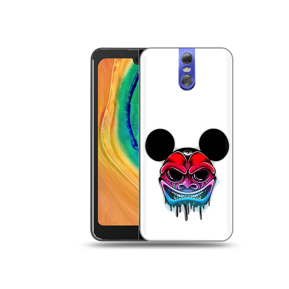 

Чехол MyPads Tocco для Doogee BL7000 микки в маске, Прозрачный, Tocco