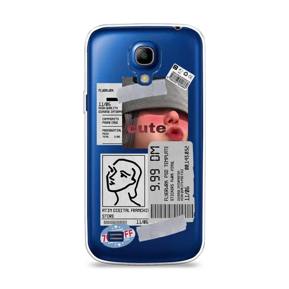 

Чехол на Samsung Galaxy S4 mini "Cute girl collage", Розовый;серый;голубой, 24050-6