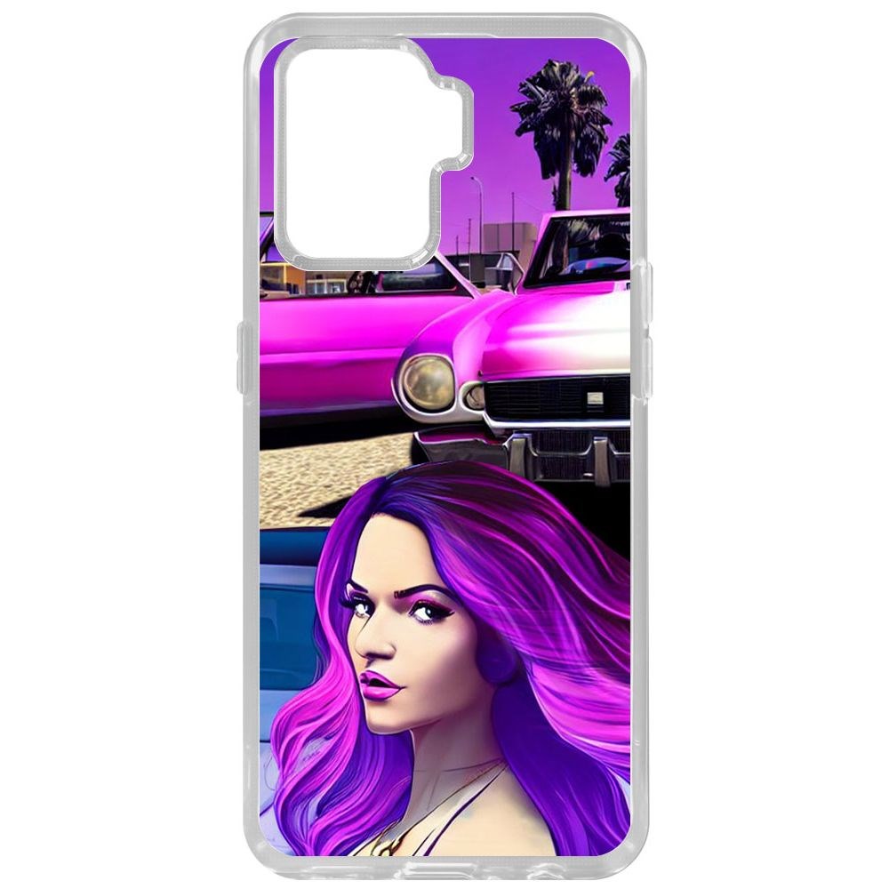 

Чехол-накладка Krutoff Clear Case Жизнь в розовом для Oppo Reno5 Lite, Прозрачный