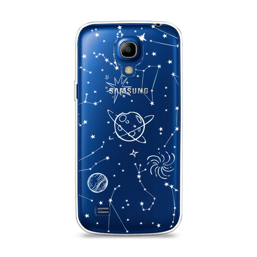 

Чехол на Samsung Galaxy S4 mini "Планеты в космосе", Белый, 24050-2