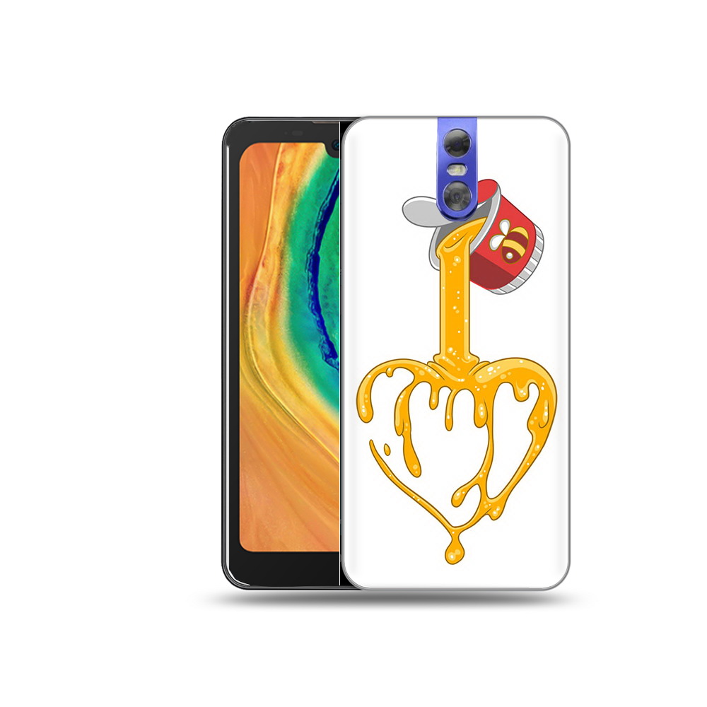 

Чехол MyPads Tocco для Doogee BL7000 медовое сердце, Прозрачный, Tocco