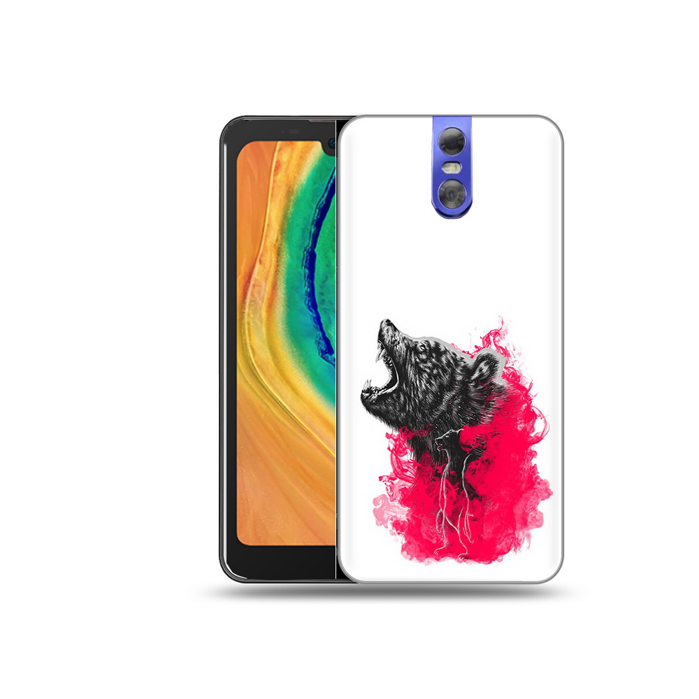 

Чехол MyPads Tocco для Doogee BL7000 медведь в дымке, Прозрачный, Tocco