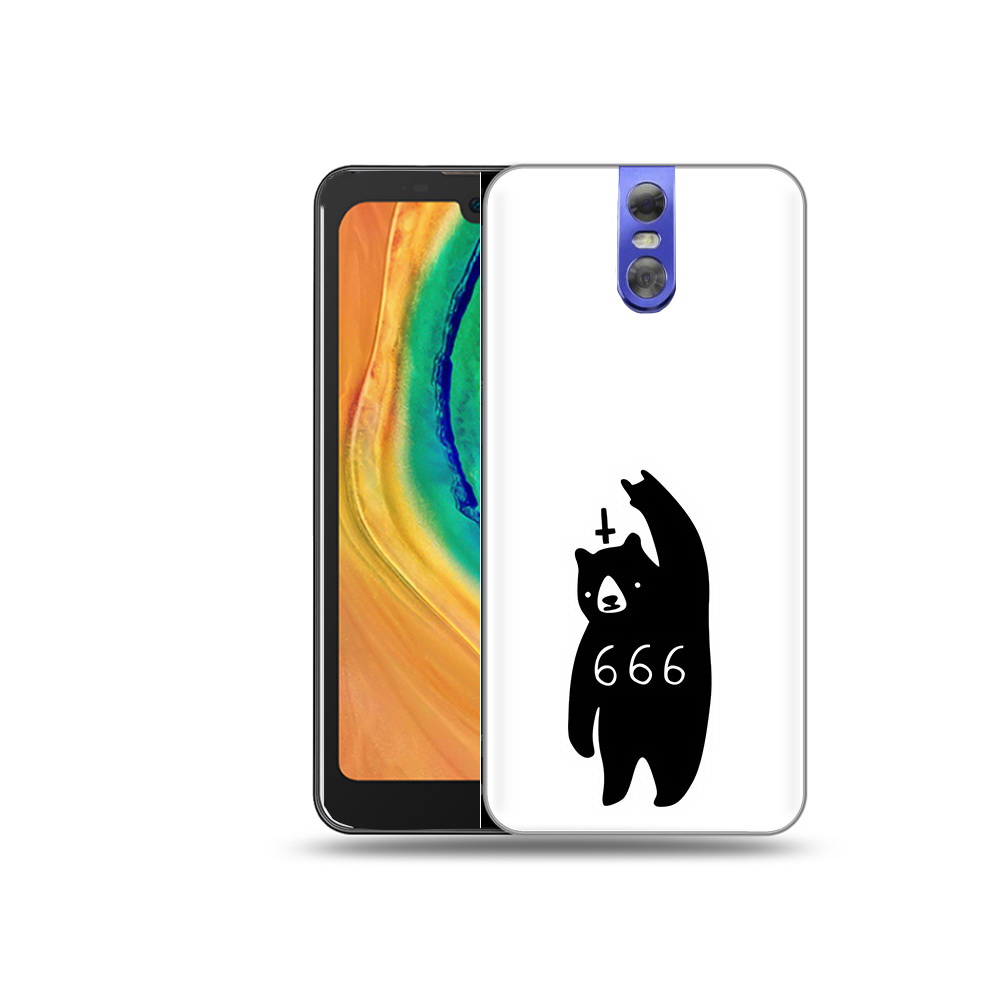

Чехол MyPads Tocco для Doogee BL7000 медведь 666, Прозрачный, Tocco