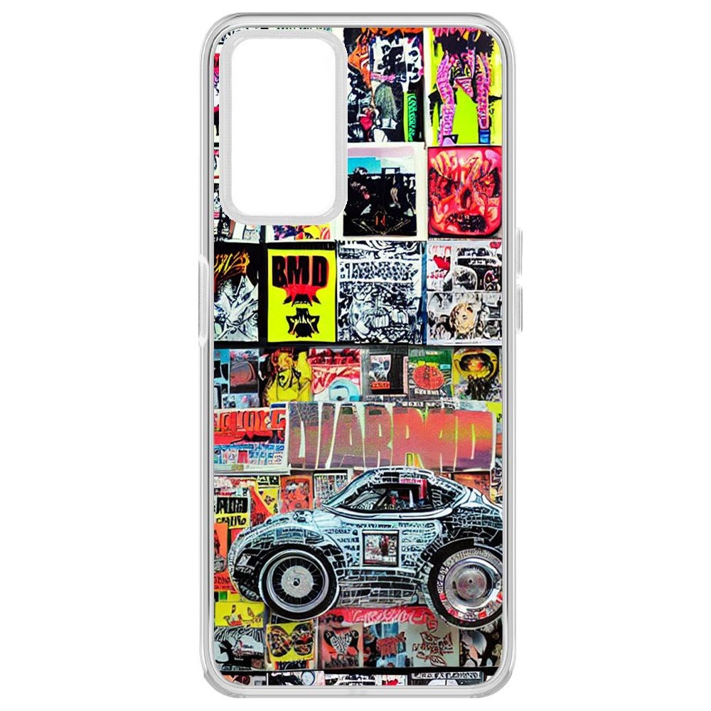 

Чехол-накладка Krutoff Clear Case Автопамфлет для Realme 9i, Прозрачный