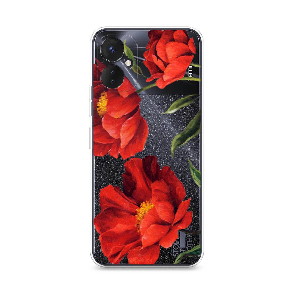 

Чехол Awog на Tecno Spark 9 Pro "Красные маки", 301950-8