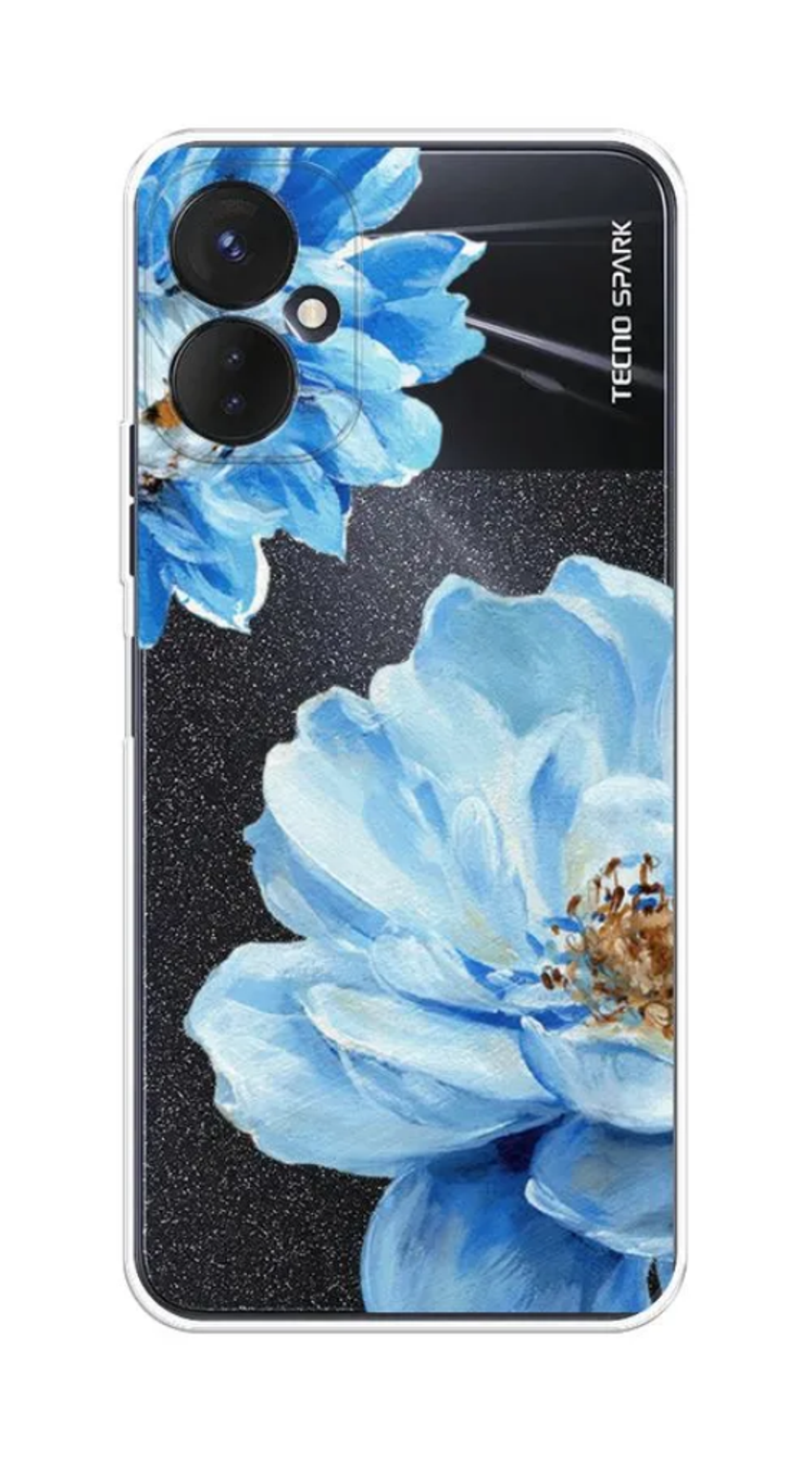 

Силиконовый чехол Awog "Голубые клематисы" для Tecno Spark 9 Pro, Разноцветный, 301950-8