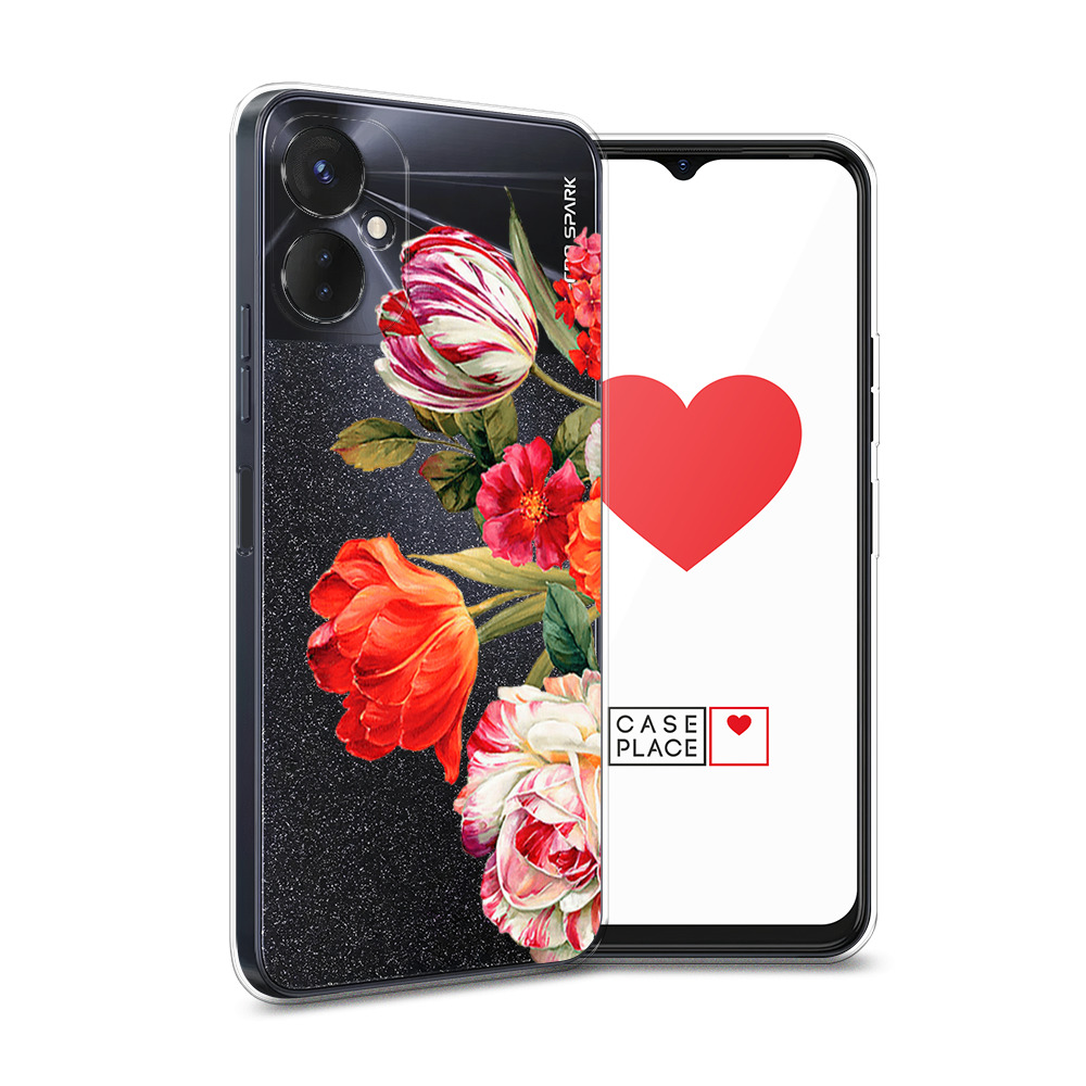 

Силиконовый чехол Awog "Весенний букет" для Tecno Spark 9 Pro, Разноцветный, 301950-8