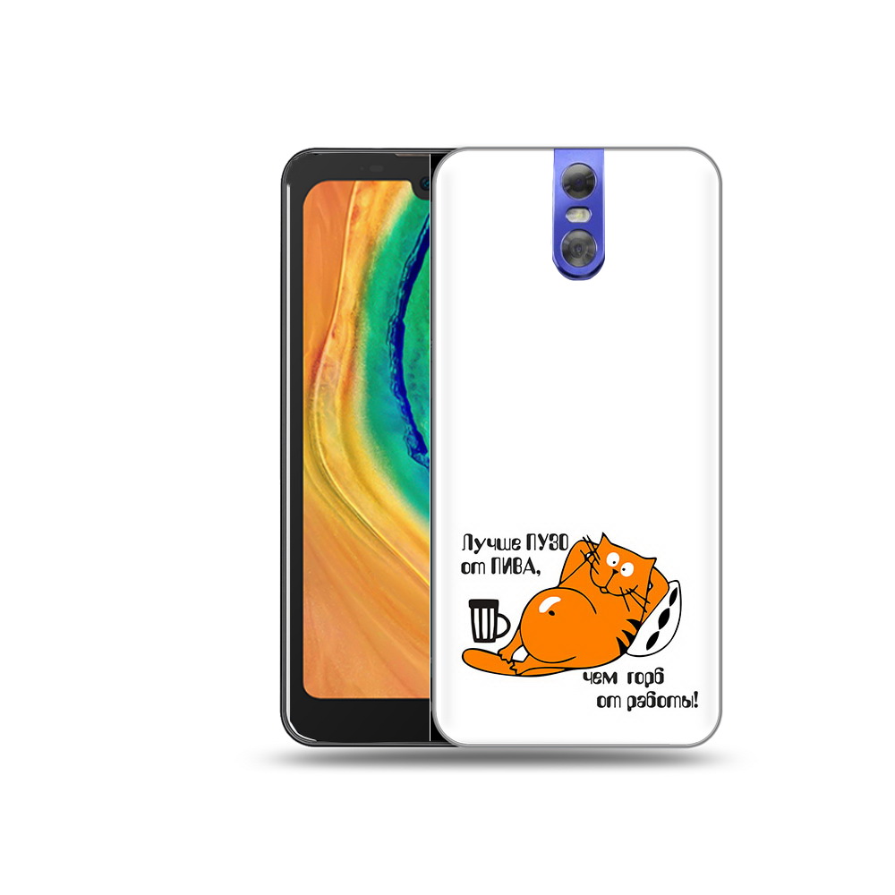 

Чехол MyPads Tocco для Doogee BL7000 лучше пузо, Прозрачный, Tocco