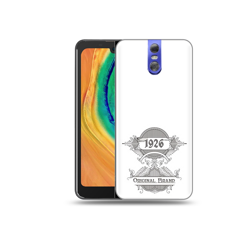 

Чехол MyPads Tocco для Doogee BL7000 логотип черно белый, Прозрачный, Tocco