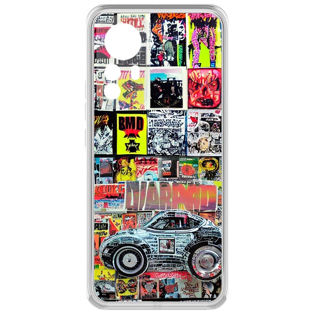 

Чехол-накладка Krutoff Clear Case Автопамфлет для Xiaomi 12 Pro, Прозрачный
