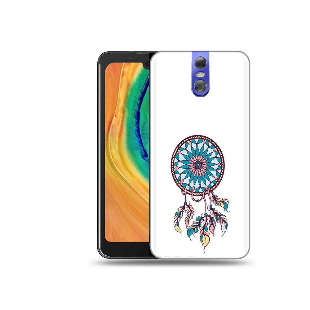 

Чехол MyPads Tocco для Doogee BL7000 ловец снов синий, Прозрачный, Tocco