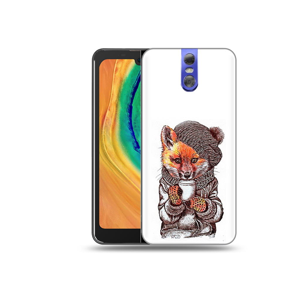 

Чехол MyPads Tocco для Doogee BL7000 лиса в шапке, Tocco