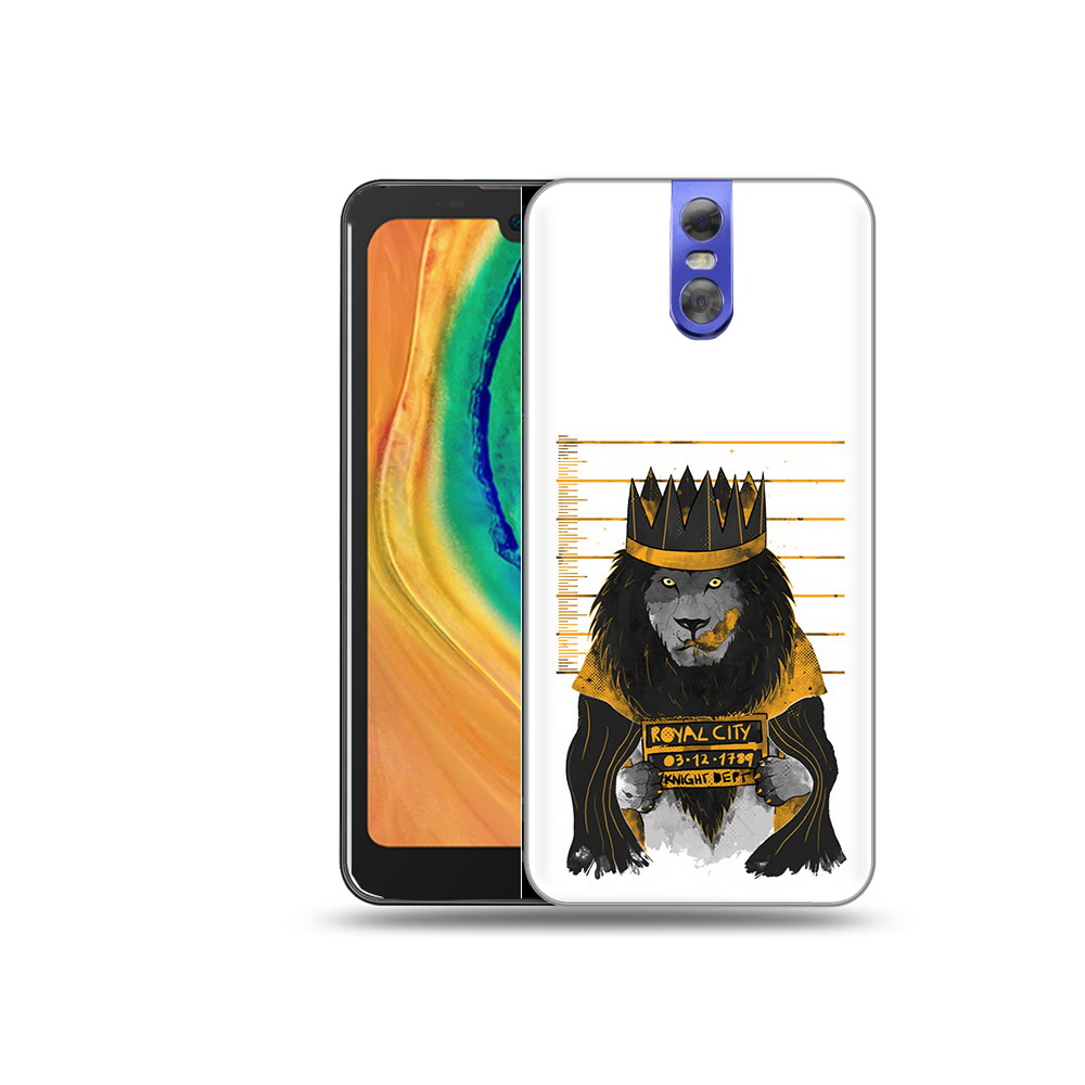 

Чехол MyPads Tocco для Doogee BL7000 лев в законе, Прозрачный, Tocco