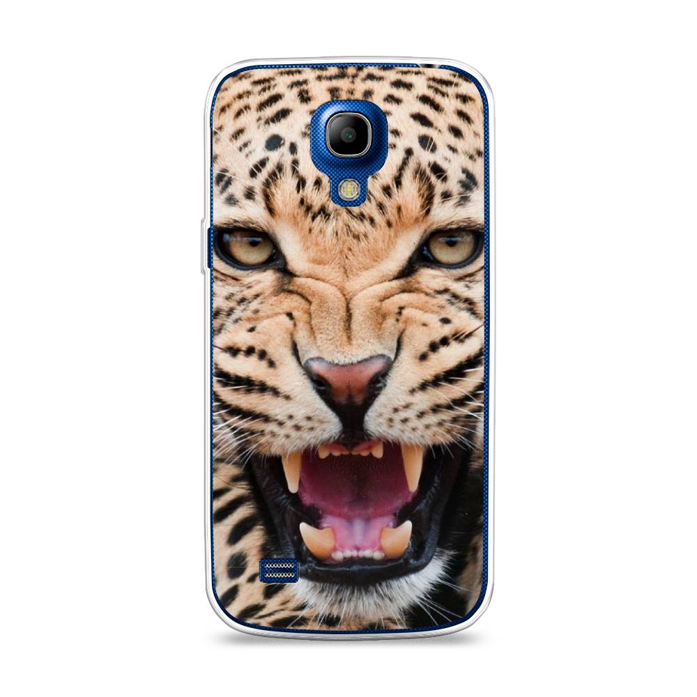 

Чехол на Samsung Galaxy S4 mini "Леопард 3d", Бежевый;черный, 24050-6