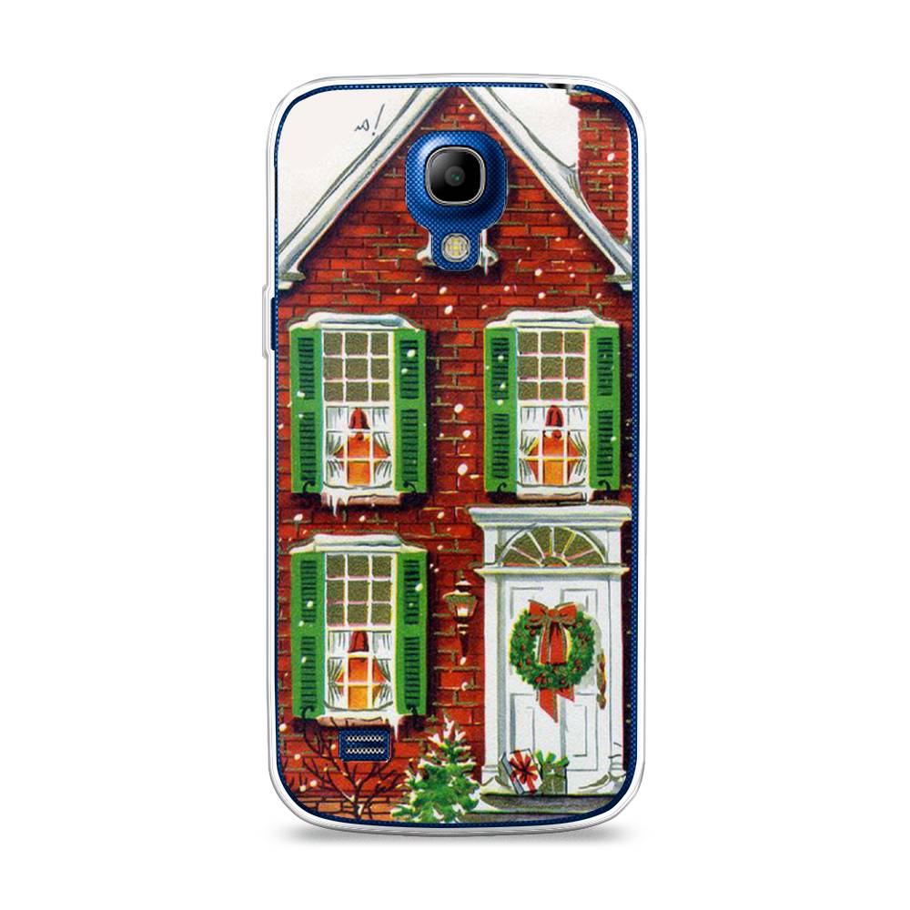 

Чехол на Samsung Galaxy S4 mini "Рождественский дом", Зеленый;красный;белый, 24050-5