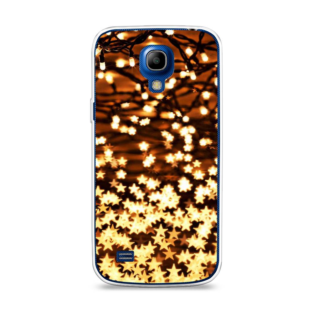 

Чехол на Samsung Galaxy S4 mini "Новогодняя гирлянда", Золотистый, 24050-5
