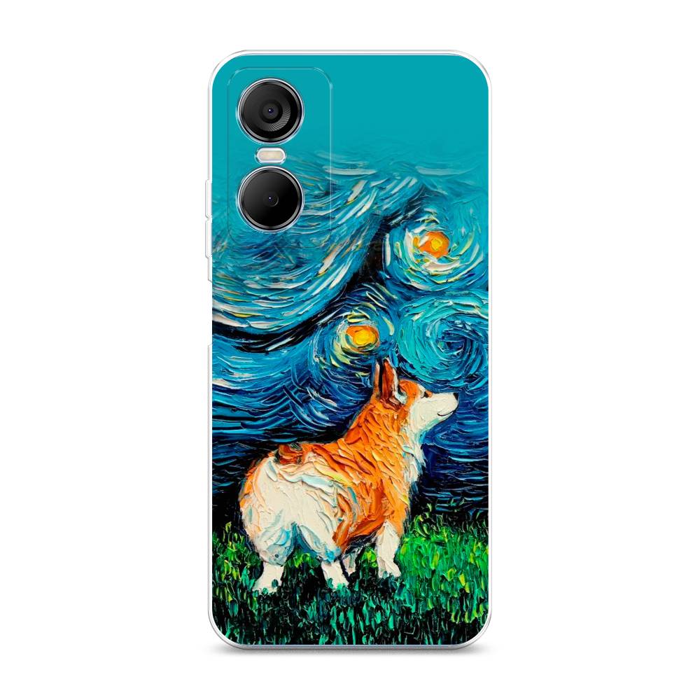 

Чехол на Tecno Pop 6 Pro "Корги звёздная ночь", Коричневый;белый;зеленый, 302750-1