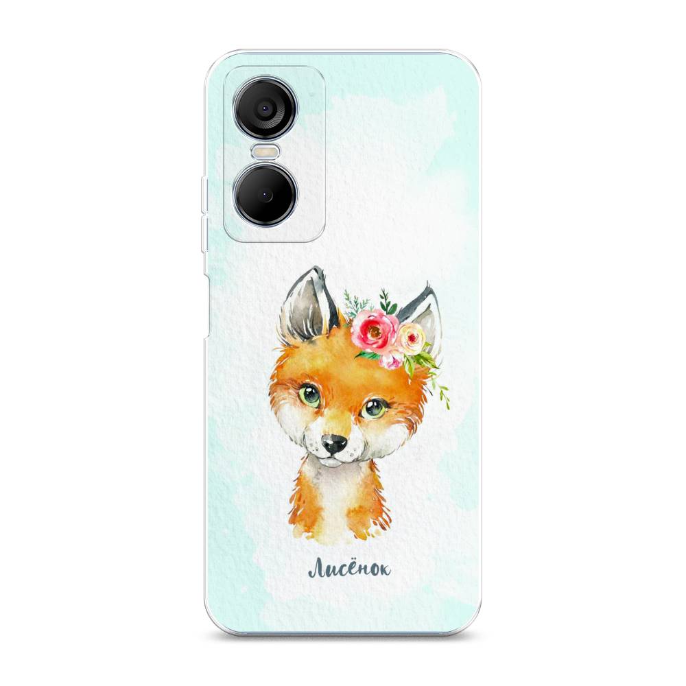 

Чехол на Tecno Pop 6 Pro "Мой лисёнок", Голубой;оранжевый, 302750-1