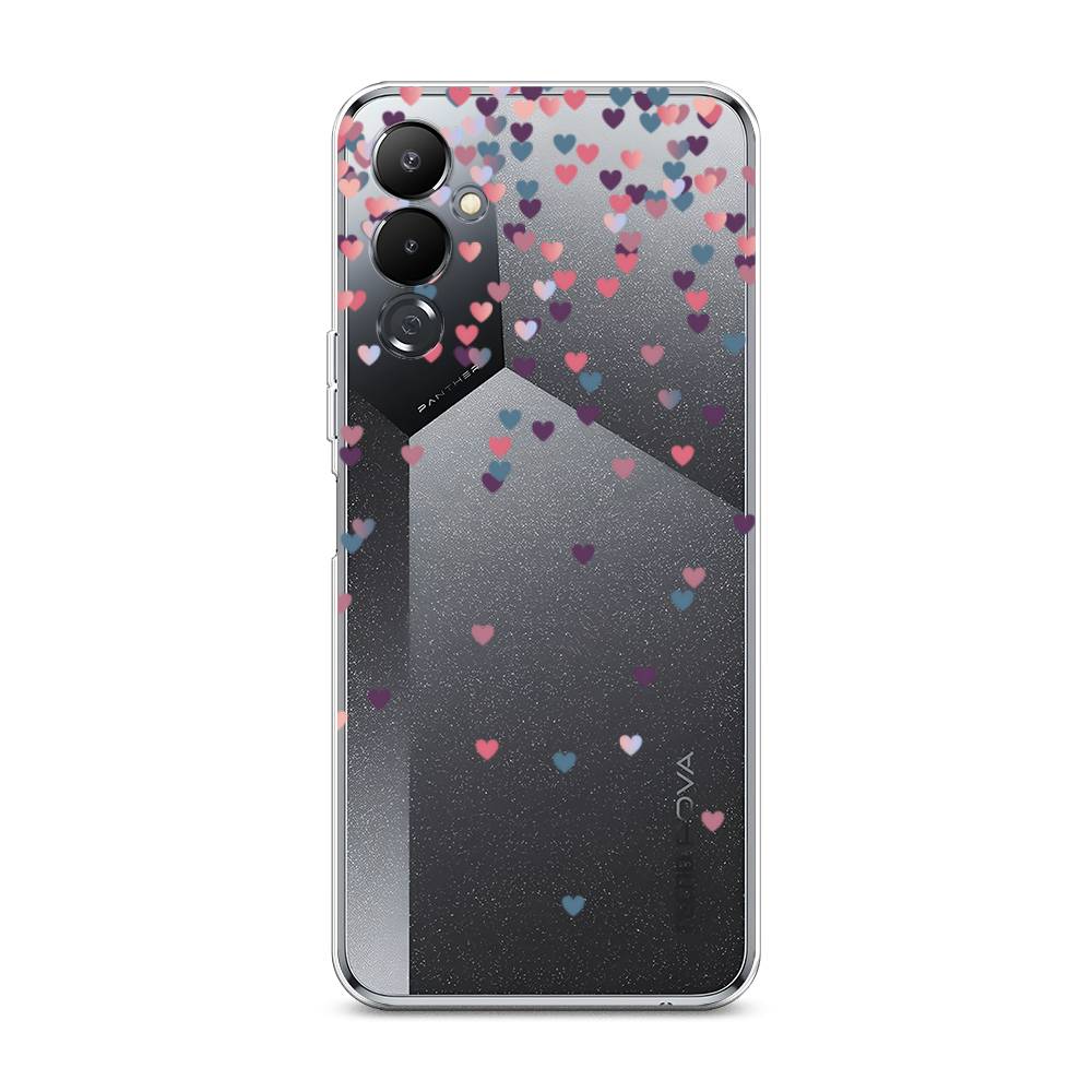 

Чехол на Tecno Pova 4 "Посыпка сердечки", Розовый;фиолетовый, 302550-3