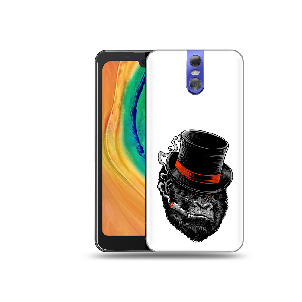 

Чехол MyPads Tocco для Doogee BL7000 дизайнерская горилла, Прозрачный, Tocco