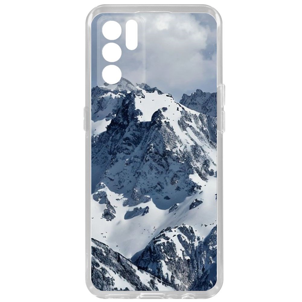 

Чехол-накладка Krutoff Clear Case Горы для Oppo Reno6, Прозрачный