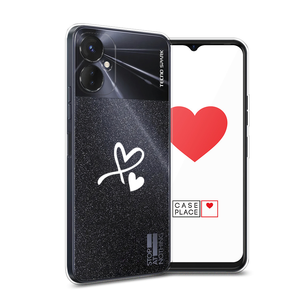 

Силиконовый чехол Awog "Сердечко минимализм" для Tecno Spark 9 Pro, Прозрачный, 301950-6