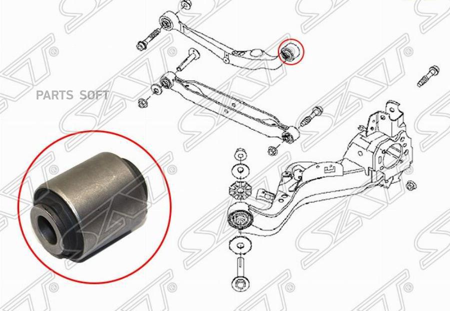 Сайлентблок Заднего Верхнего Поперечного Рычага Nissan Qashqai/Qashqai+2 06-/X-Trail T31 0