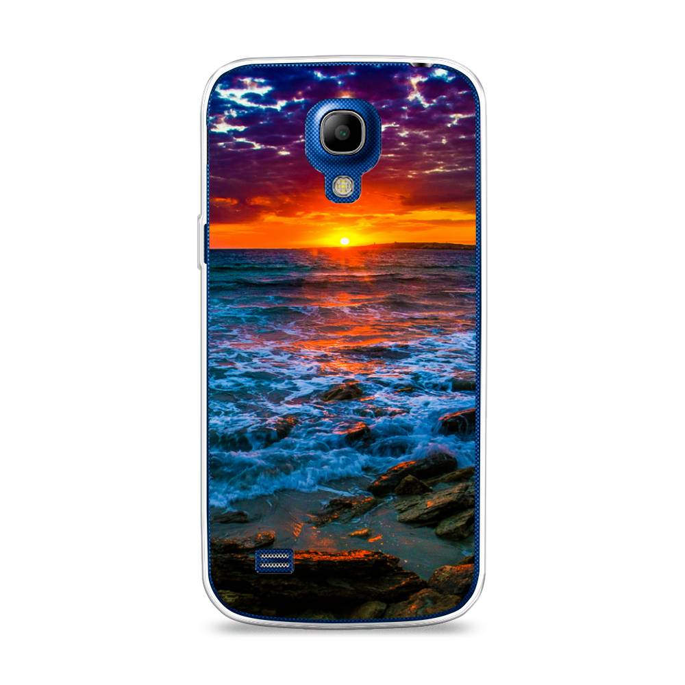

Чехол на Samsung Galaxy S4 mini "Закат 1", Оранжевый;синий, 24050-2