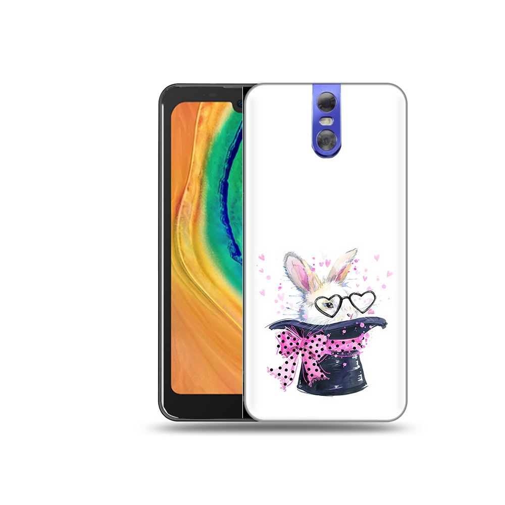 

Чехол MyPads Tocco для Doogee BL7000 кролик в шляпе, Прозрачный, Tocco