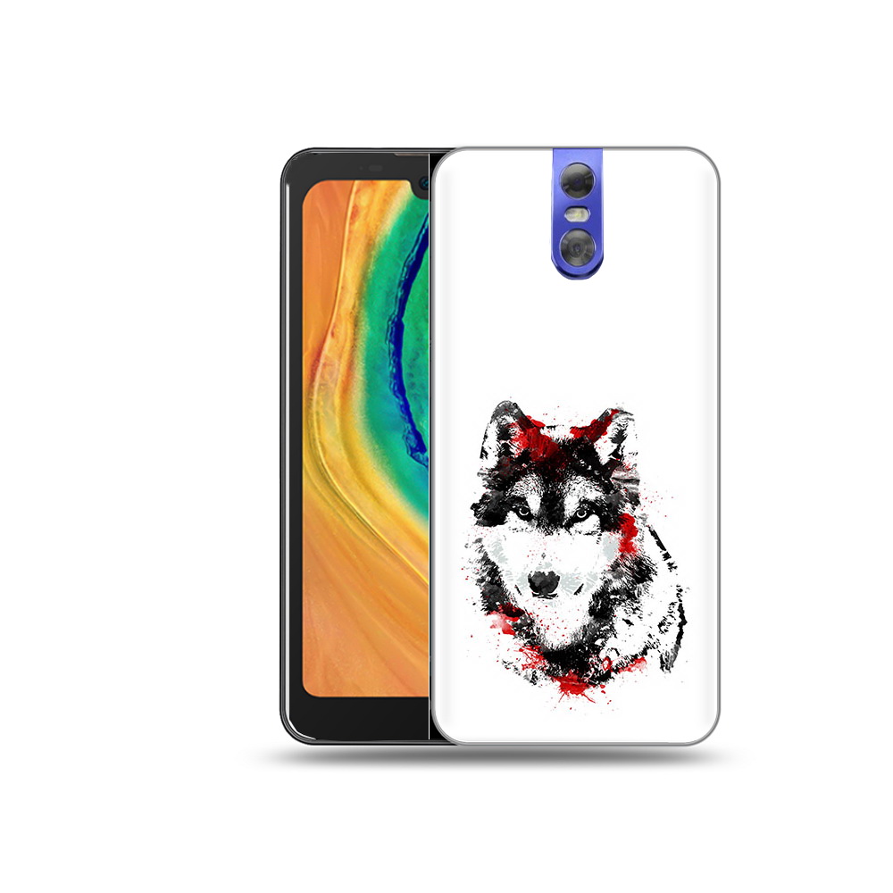 

Чехол MyPads Tocco для Doogee BL7000 кровавый волк, Прозрачный, Tocco