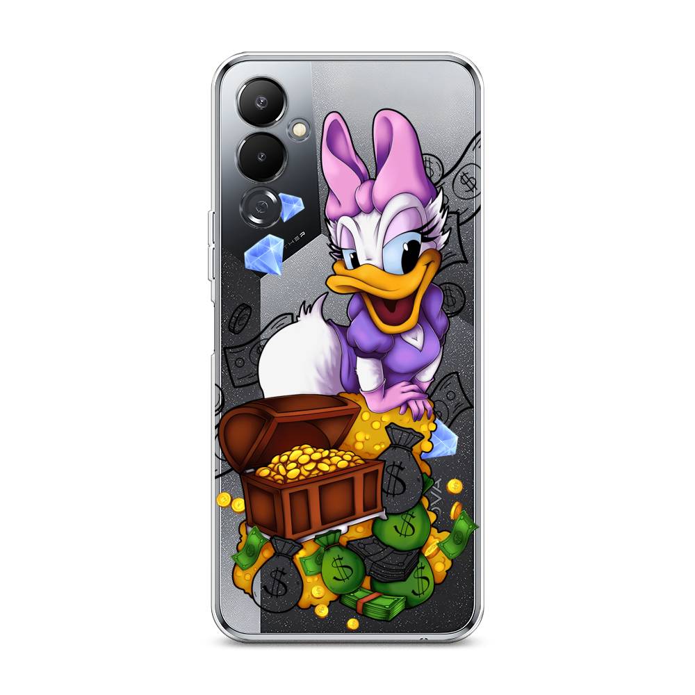 

Чехол на Tecno Pova 4 "Rich Daisy Duck", Коричневый;белый;фиолетовый, 302550-6