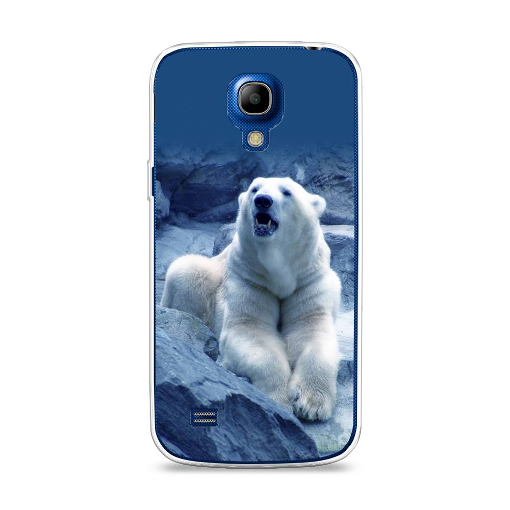 

Чехол на Samsung Galaxy S4 mini "Белый медведь", Голубой;белый, 24050-1